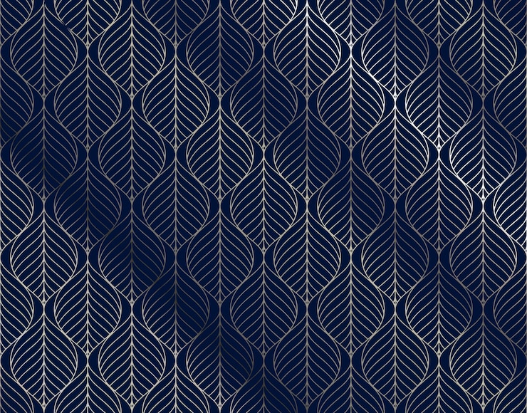 Vector vector geometric leaf seamless pattern abstract leaves texture luxury wallpaper