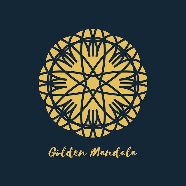 Vector geometric mandala symbol