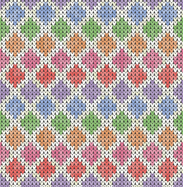 Vector vector geometric pattern with knitting classic texture knitted realistic vector seamless background for banner site greeting card wallpaper