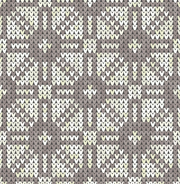 뜨개질 클래식 텍스처와 벡터 기하학적 패턴 배너 사이트 인사말 카드 벽지에 대한 니트 현실적인 벡터 원활한 배경