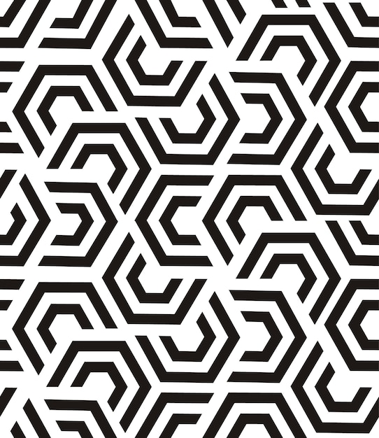 Vector geometric poly pattern Black and white seamless texture with refracted poly Abstract