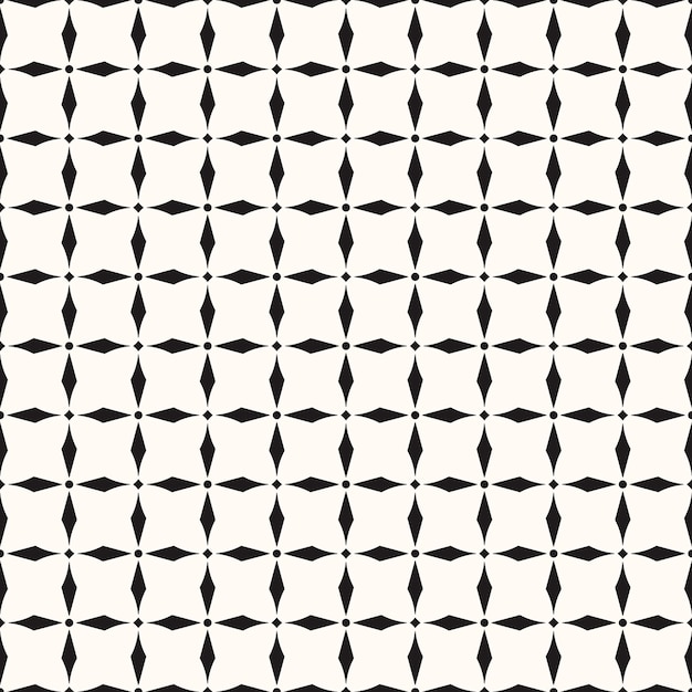 Vector Geometric Seamless Monochrome Pattern