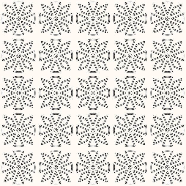 Vector geometric seamless monochrome pattern