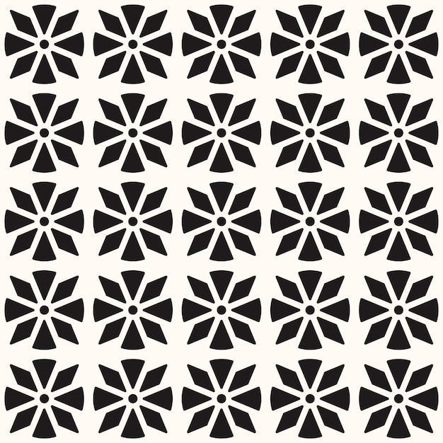 Vector geometric seamless monochrome pattern