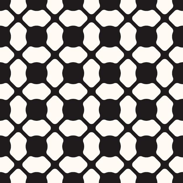 Vector geometric seamless monochrome pattern