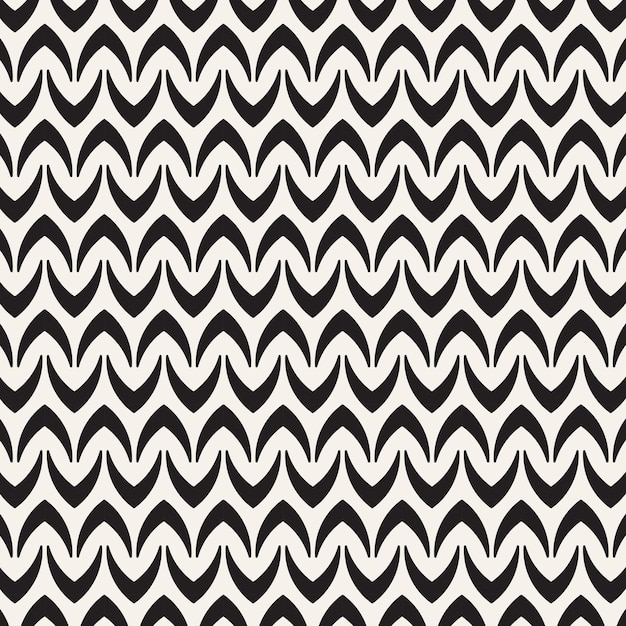 Vector vector geometric seamless monochrome pattern