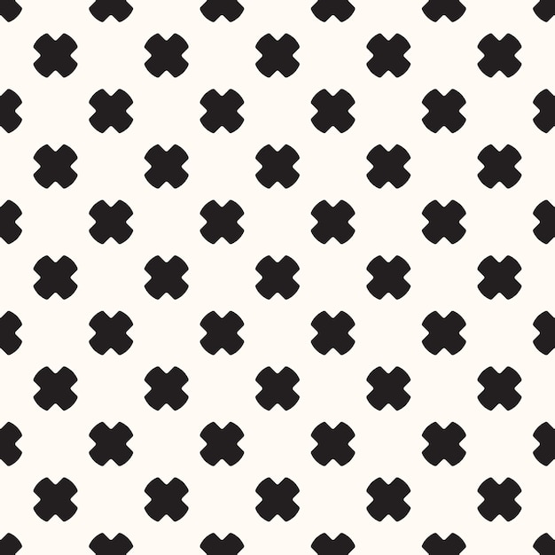 Vector Geometric Seamless Monochrome Pattern