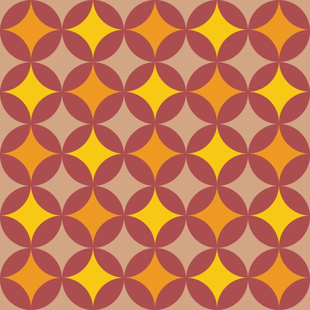 レトロなグルーヴィーなスタイルのベクトルの幾何学的なシームレス パターン。