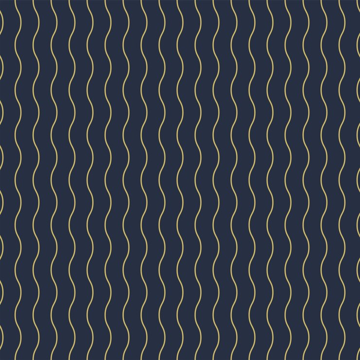 Vector vector geometric seamless vertical wavy pattern goldish striped rich texture stylish blue background