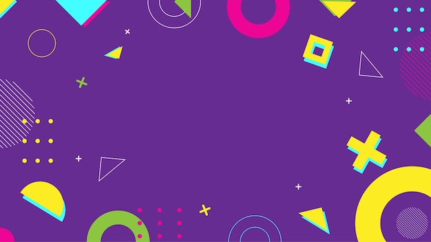 Vector vector geometric shapes background in flat design