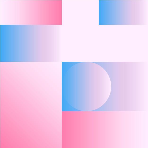 ベクトル幾何学的な滑らかな青ピンクのグラデーションマテリアルデザインスタイルの背景グリッドとキーラインの形状に基づくシンプルでミニマルなカラフルなパターンアートワークビジネスWebプレゼンテーションカバーファブリック