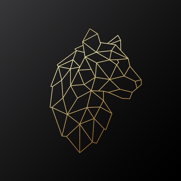 Vector geometric tiger emblem.