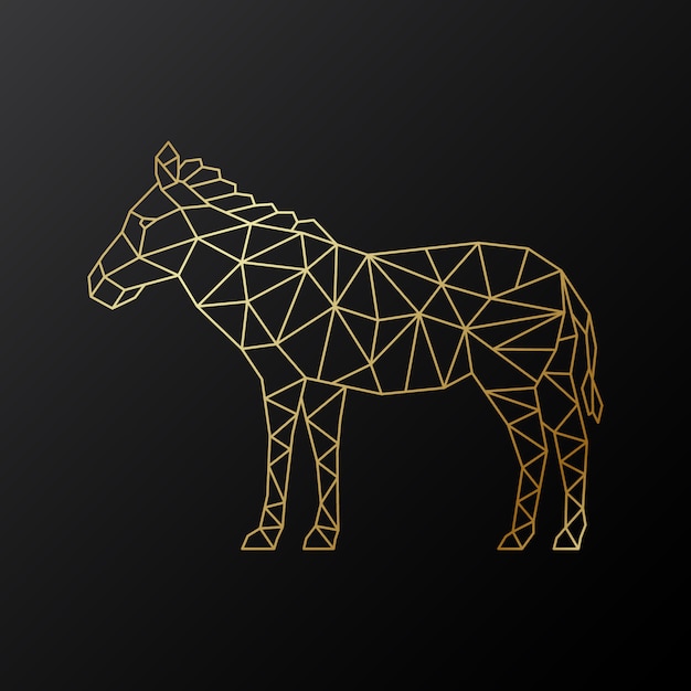 Vector vector geometric zebra emblem.