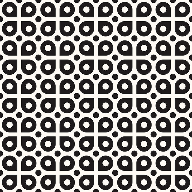 Vector geometrisch naadloos zwart-wit patroon