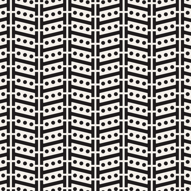 Vector vector geometrisch naadloos zwart-wit patroon