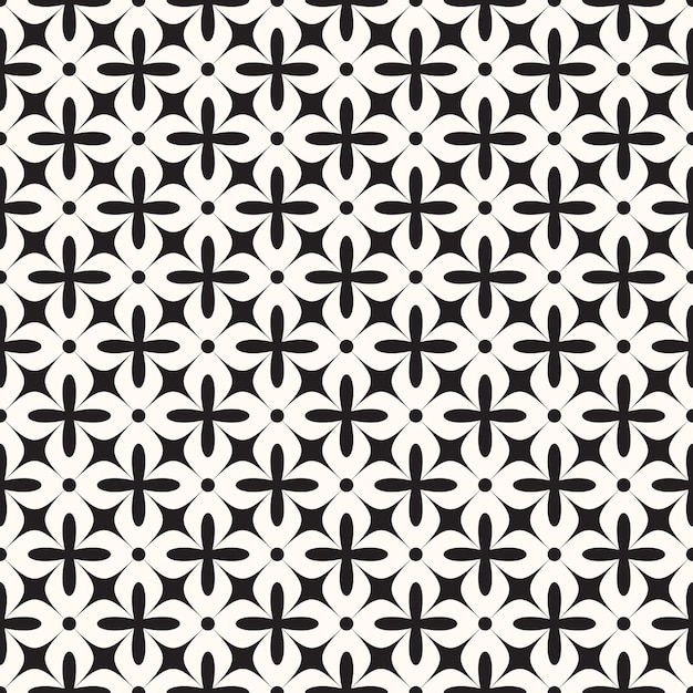 Vector geometrisch naadloos zwart-wit patroon