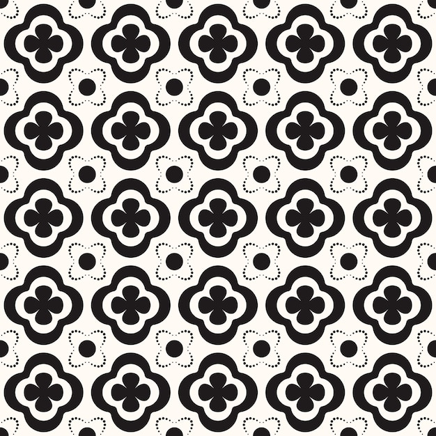 Vector geometrisch naadloos zwart-wit patroon