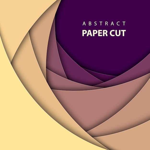 Vector geometrische achtergrond met veelkleurige papier gesneden vormen. 3d-abstracte papierkunststijl