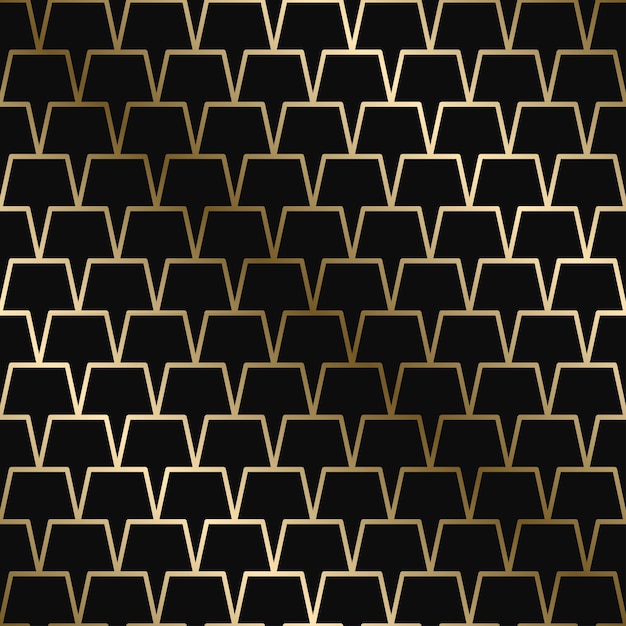 Vector geometrische art deco patroon naadloze luxe gouden verloop ontwerp Rich eindeloze achtergrond