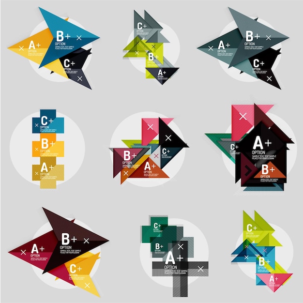 Vector geometrische banner set