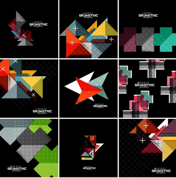 Vector geometrische banner set