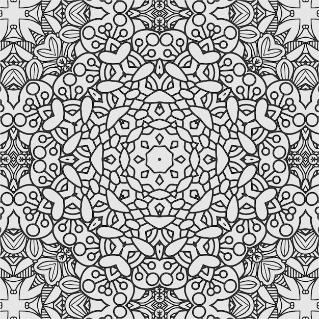 vector geometrische bloem kleurboek vormen en patroon achtergrond.