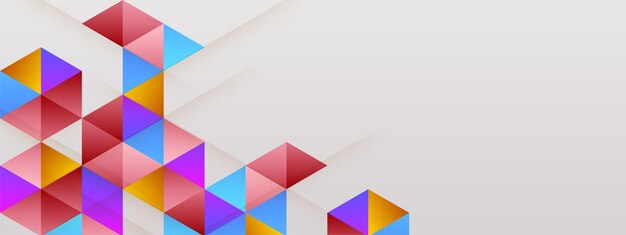 Vector geometrische elementen landingspagina sjabloon