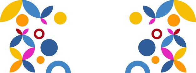 Vector geometrische elementen landingspagina sjabloon