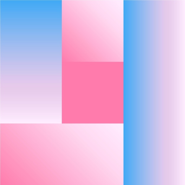 Vector geometrische gladde blauw roze gradiënt achtergrond in materiaal ontwerpstijl eenvoudig minimalistisch kleurrijk patroon op basis van raster- en keyline vormen Artwork Business Web presentatie Cover Fabric