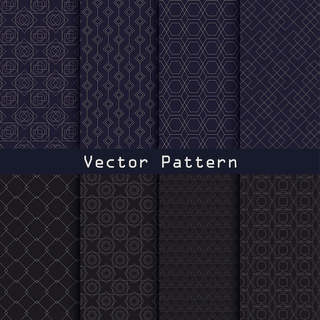 Vector geometrische luxe patroon collectie ontwerp