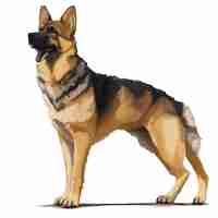 Vector vector german shepherd dog animal clipart editable white background