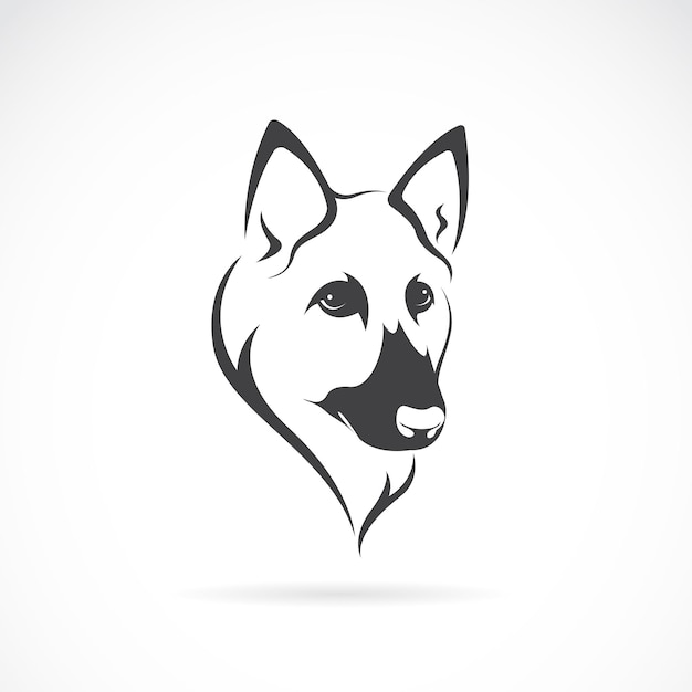 Vector of german shepherd face on white background Easy editable layered vector illustration Animal