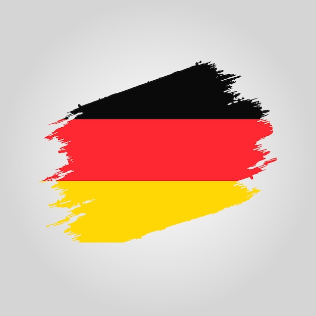 Vector Germany flag Brush stroke with grunge background template