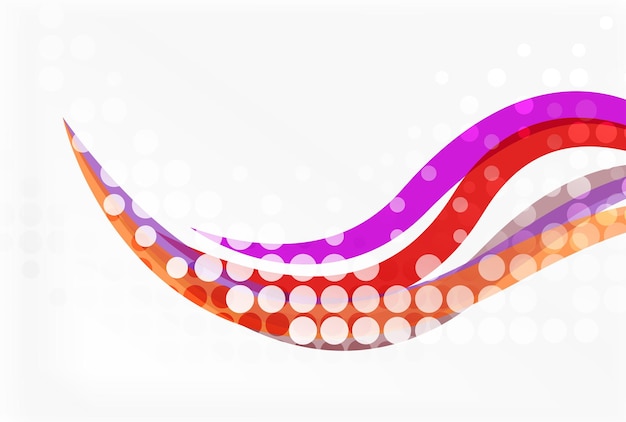 Vector gestippelde kromme golven abstracte achtergrond