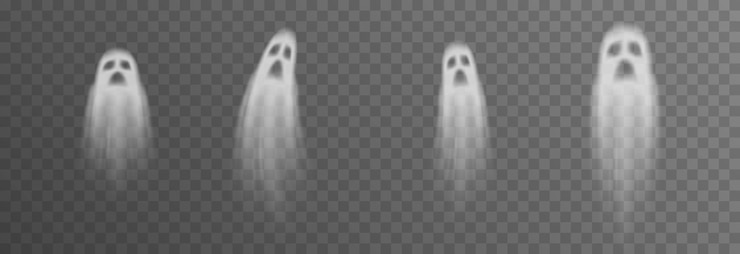Vector 격리 된 투명 한 배경에 벡터 유령입니다. 유령 png. 할로윈 개체입니다.