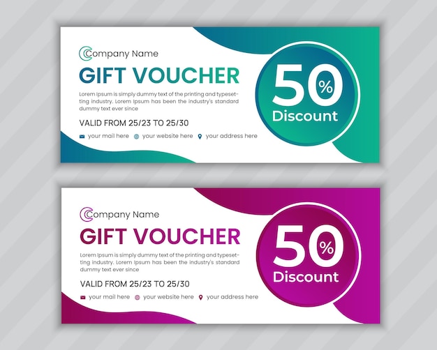 Vector gift voucher design template