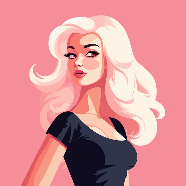 Vector girl illustration is perfect for a range of creative projects including poster banner etc