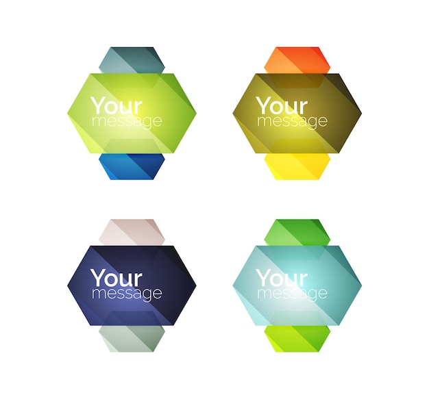 Vector glanzende lege web keuzevakken