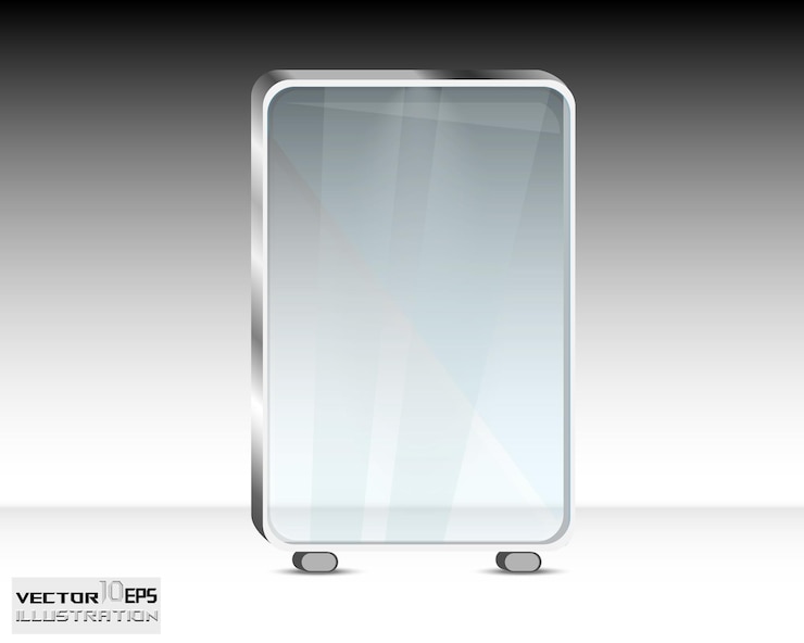 Vector vector glass billboard steel banner illustration