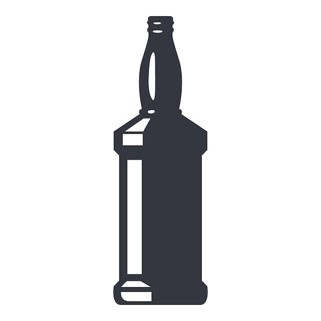 Vector vector glass bottle of alcohol icon