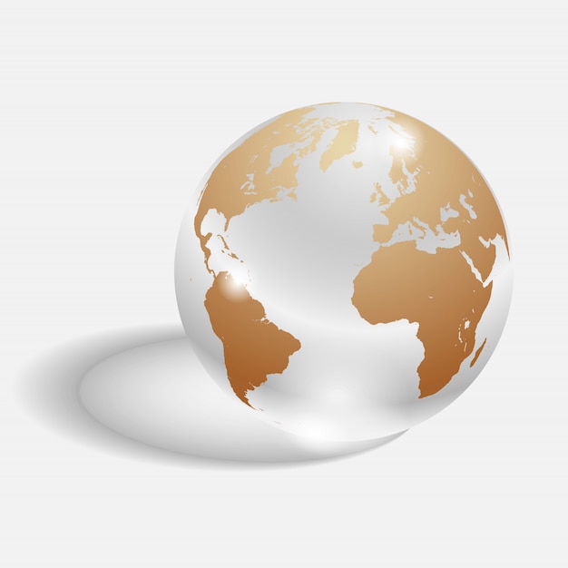 Vector glass globe