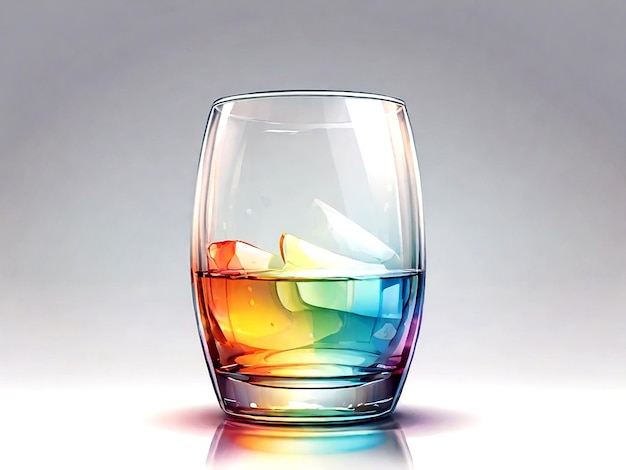 Vector A glass isolated