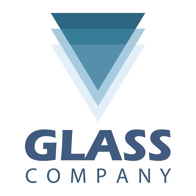 Vector glass logo illustration