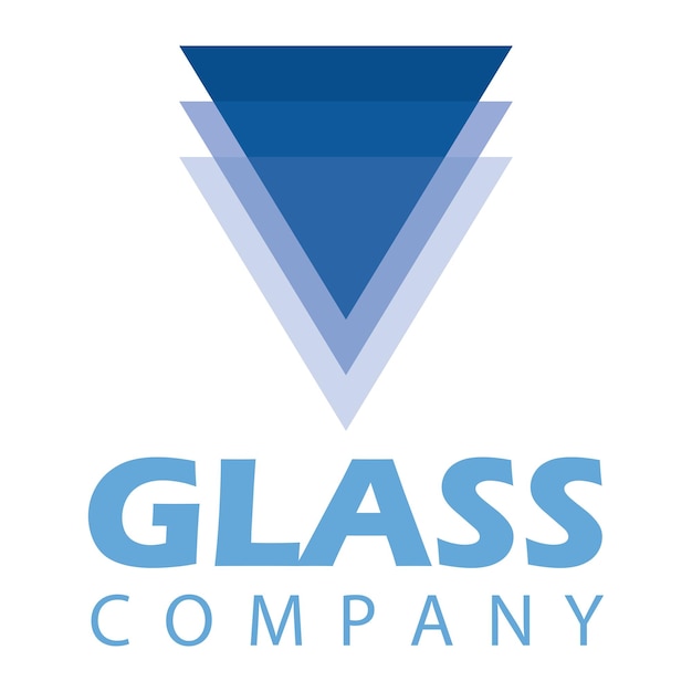 Vector glass logo illustration