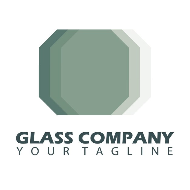 Vector glass logo illustration