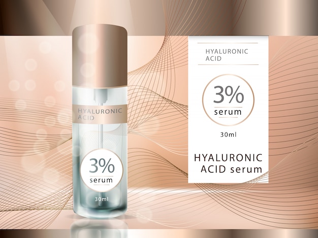 Vector glass with hyaluronic serum 