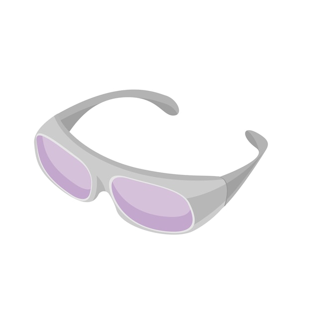 Vector glasses for laser hair removal purple glasses accessory for a beautician eye protection