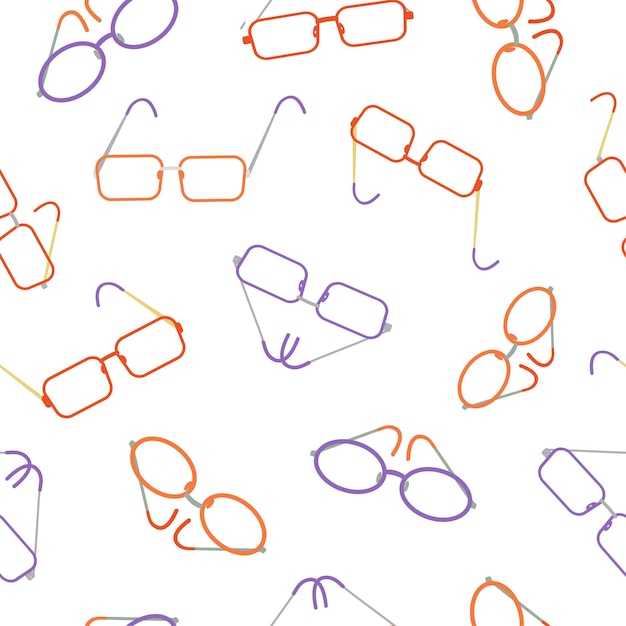 Vector glasses pattern