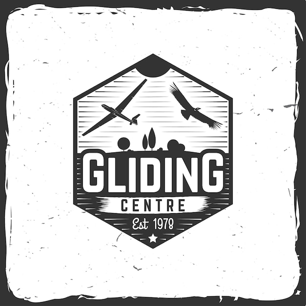 Vector vector gliding club retro badge