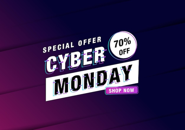 Vector vector glitch cyber monday special offer